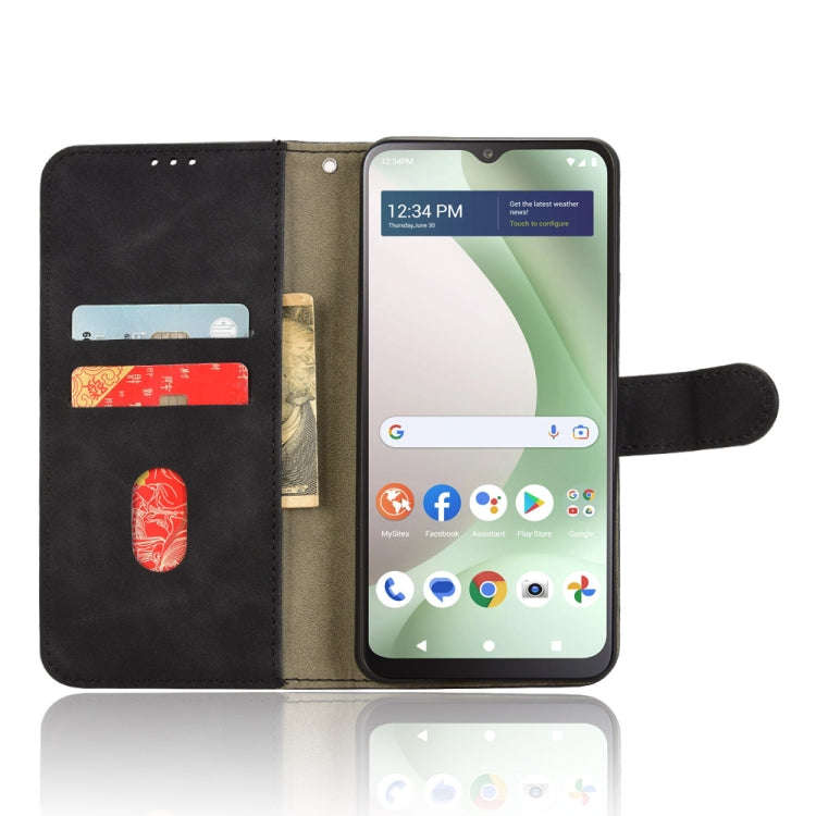 For BLU View 5 Skin Feel Magnetic Flip Leather Phone Case(Black)