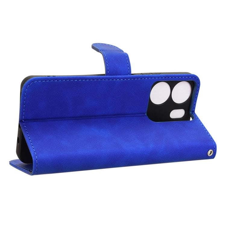 For BLU View 5 Skin Feel Magnetic Flip Leather Phone Case(Blue)
