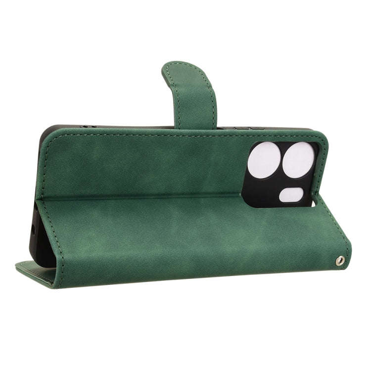 For BLU View 5 Skin Feel Magnetic Flip Leather Phone Case(Green)