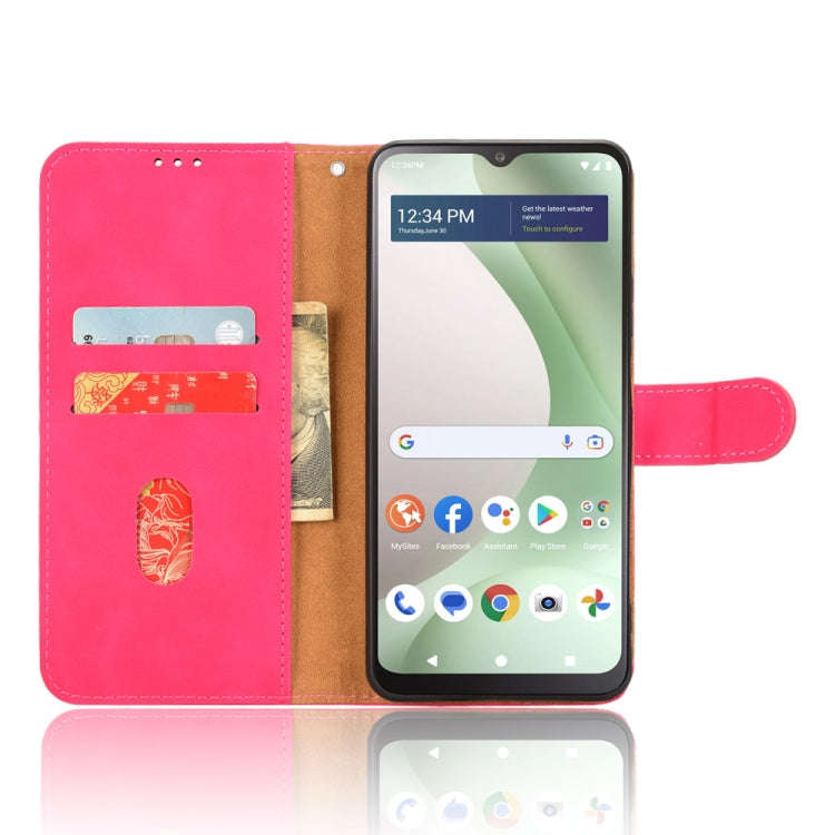 For BLU View 5 Skin Feel Magnetic Flip Leather Phone Case(Rose Red)