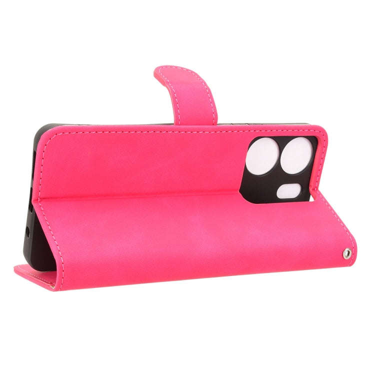 For BLU View 5 Skin Feel Magnetic Flip Leather Phone Case(Rose Red)