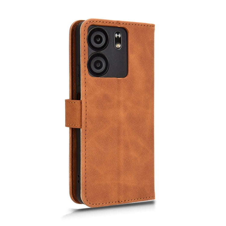 For BLU View 5 Skin Feel Magnetic Flip Leather Phone Case(Brown)