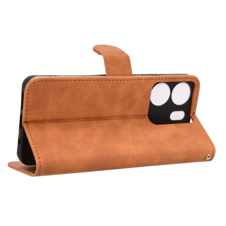 For BLU View 5 Skin Feel Magnetic Flip Leather Phone Case(Brown)