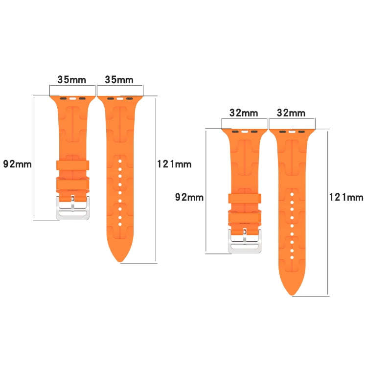 For Apple Watch Series 2 42mm H Texture Silicone Ladder Buckle Watch Band(Army Green)