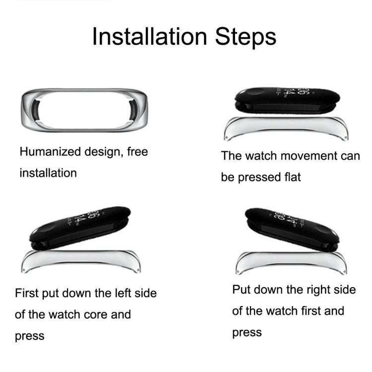 For Xiaomi Mi Band 3 / 4 Metal Heart Shape Watch Band, Color:Black