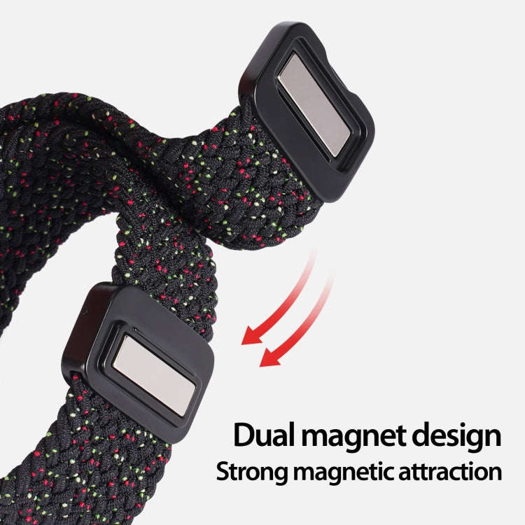 DUX DUCIS Mixture Pro Series Magnetic Buckle Nylon Braid Watch Band, Size:20mm(Black Unity)