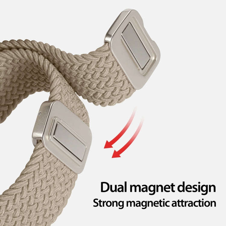 For Apple Watch SE 2023 44mm DUX DUCIS Mixture Pro Series Magnetic Buckle Nylon Braid Watch Band(...