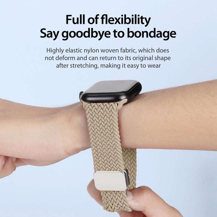For Apple Watch SE 2023 44mm DUX DUCIS Mixture Pro Series Magnetic Buckle Nylon Braid Watch Band(...