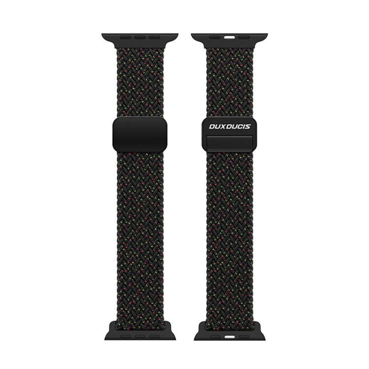 For Apple Watch SE 44mm DUX DUCIS Mixture Pro Series Magnetic Buckle Nylon Braid Watch Band(Black...