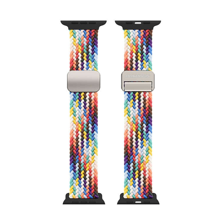 For Apple Watch 38mm DUX DUCIS Mixture Pro Series Magnetic Buckle Nylon Braid Watch Band(Storm Blue)