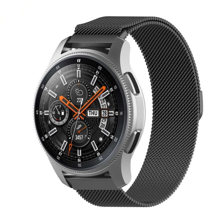 For Huami Amazfit GTS 20mm / Bip U Pro Milanese Magnetic Metal Watch Band(Black)