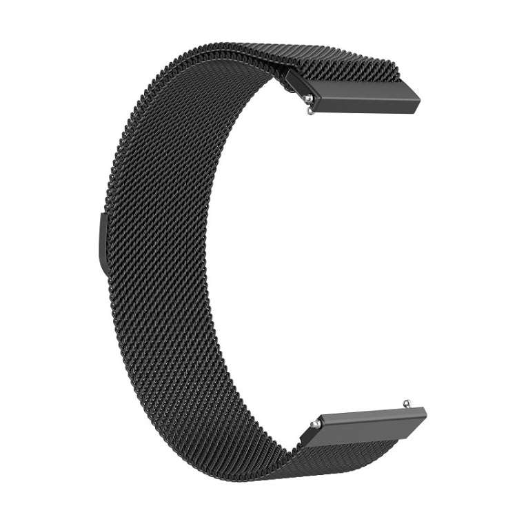 For Huami Amazfit GTS 20mm / Bip U Pro Milanese Magnetic Metal Watch Band(Black)