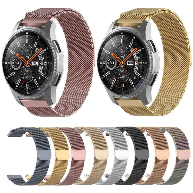 For Huami Amazfit GTS 20mm / Bip U Pro Milanese Magnetic Metal Watch Band(Rose Pink)