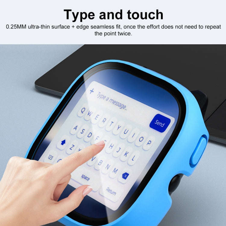 For Verizon Gizmo Watch 3 PC + Tempered Film Integrated Watch Protective Case(Blue)