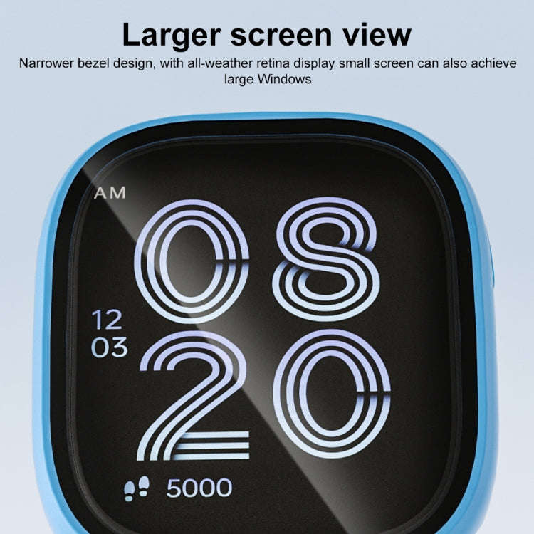 For Verizon Gizmo Watch 3 PC + Tempered Film Integrated Watch Protective Case(Rose Red)