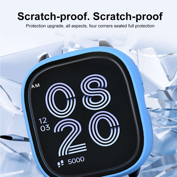 For Verizon Gizmo Watch 3 PC + Tempered Film Integrated Watch Protective Case(Blue)