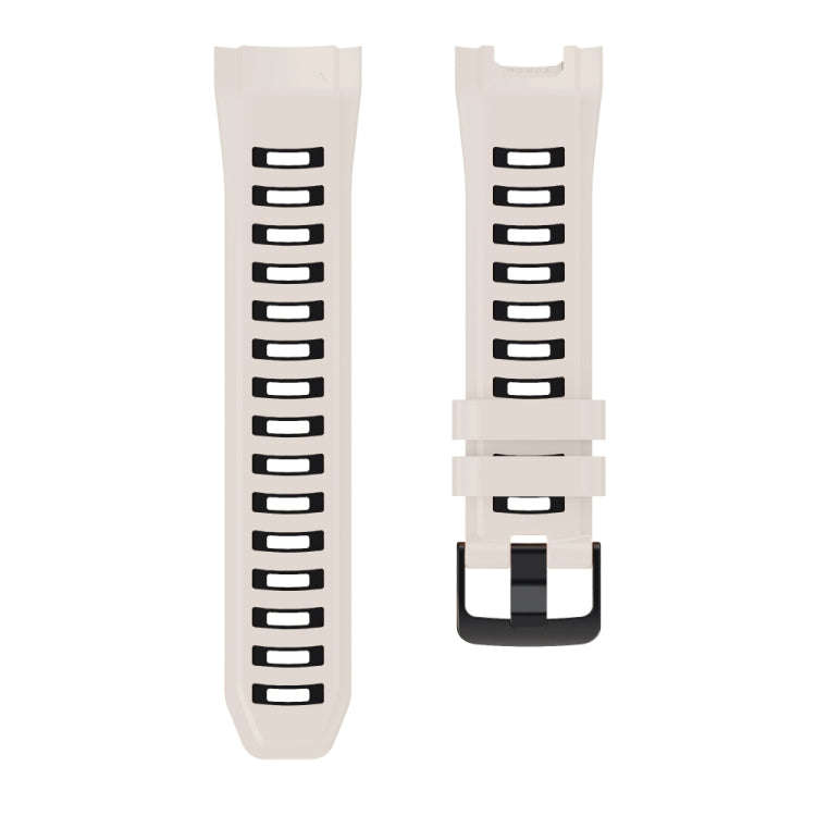 For Garmin Instinct 2X Two Color Silicone Watch Band(White Black)