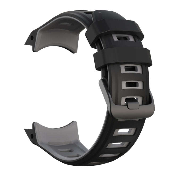 For Garmin Instinct 2X Two Color Silicone Watch Band(Black Grey)
