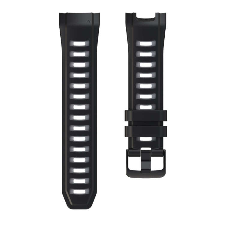 For Garmin Instinct 2X Two Color Silicone Watch Band(Black Grey)