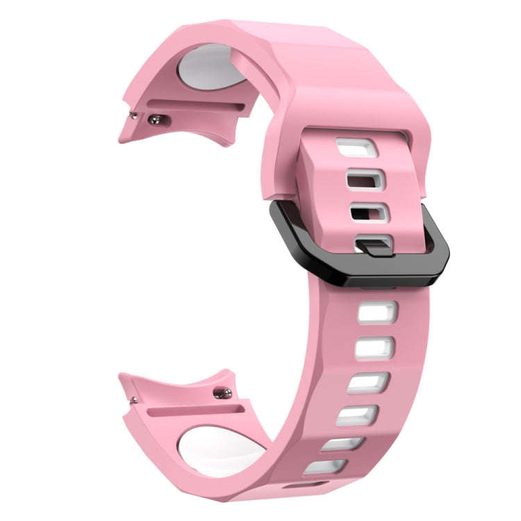 For Samsung Galaxy Watch 6 Wave Texture Two Color Silicone Watch Band(Pink White)