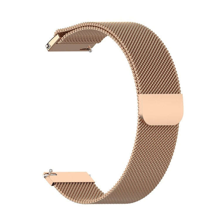 For Huami Amazfit GTS 22mm Milanese Magnetic Metal Watch Band(Rose Gold)