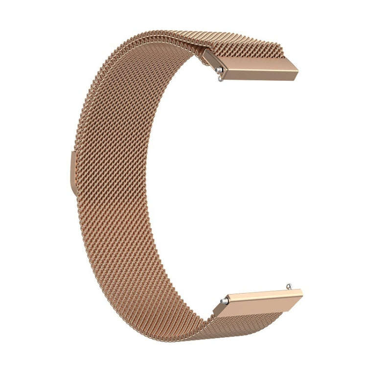 For Huami Amazfit GTS 22mm Milanese Magnetic Metal Watch Band(Rose Gold)