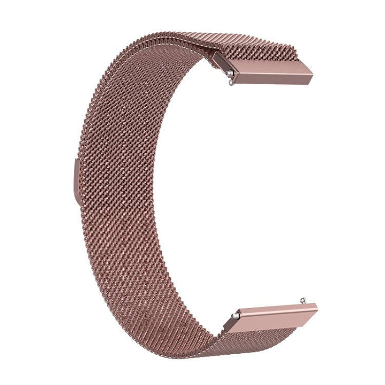 For Huami Amazfit GTS 22mm Milanese Magnetic Metal Watch Band(Rose Pink)