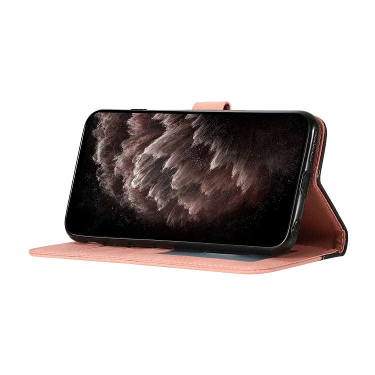 For Motorola Edge 50 5G Dual-color Stitching Leather Phone Case(Black Rose Gold)