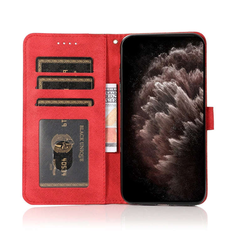 For Motorola Edge 50 Pro Dual-color Stitching Leather Phone Case(Brown Red)
