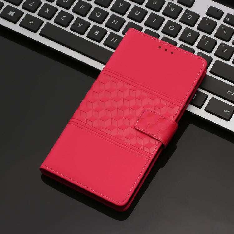 For Motorola Edge 50 5G Diamond Embossed Skin Feel Leather Phone Case(Red)