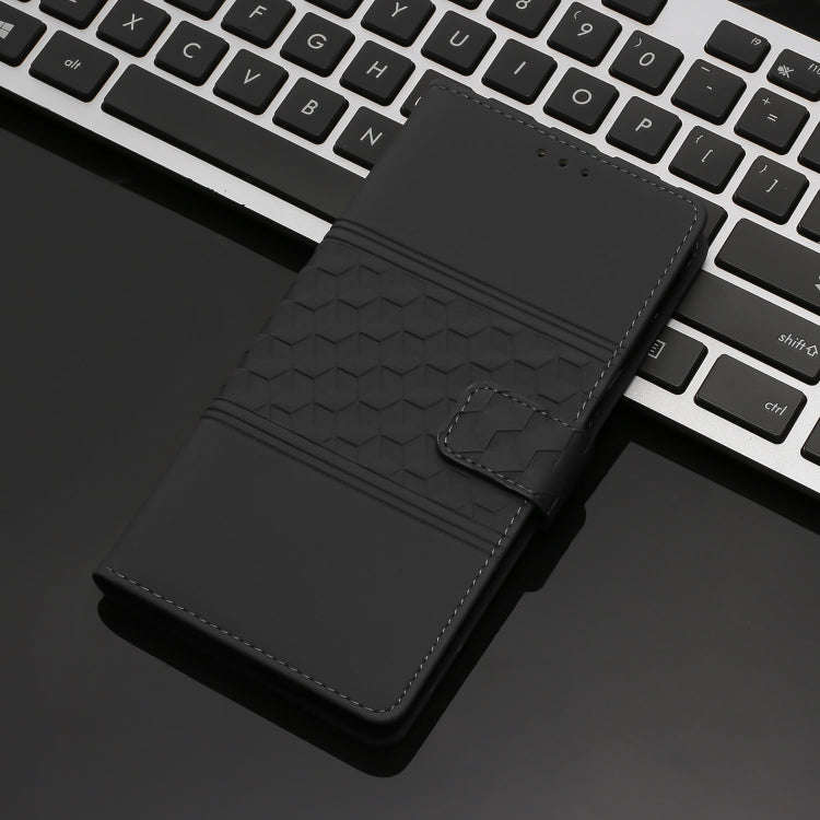 For Motorola Edge 50 5G Diamond Embossed Skin Feel Leather Phone Case(Black)