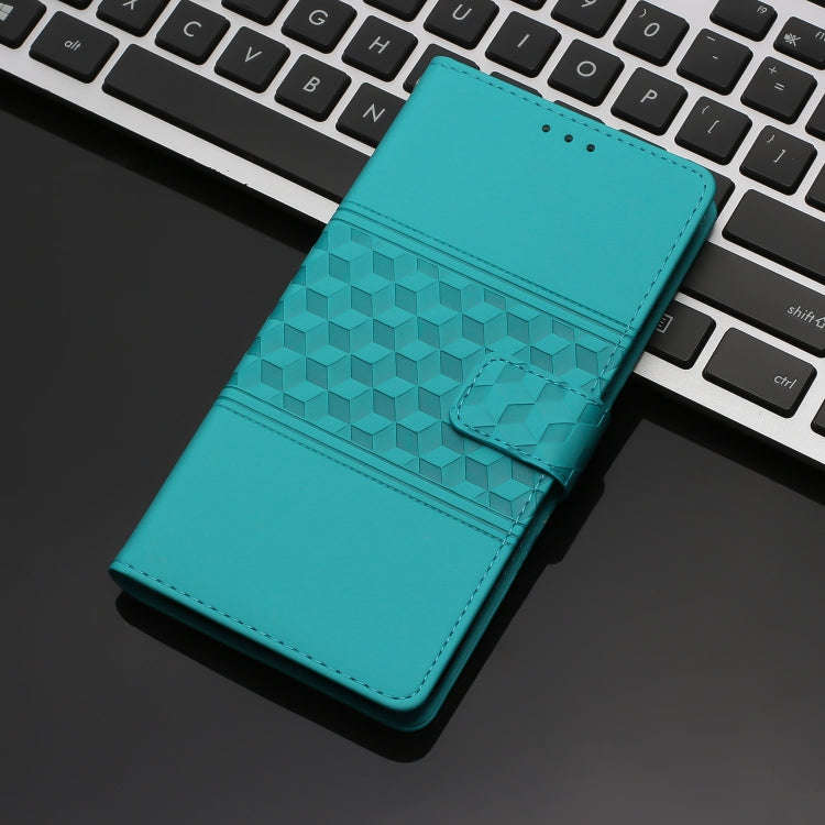 For Motorola Edge 50 Pro Diamond Embossed Skin Feel Leather Phone Case(Blue)