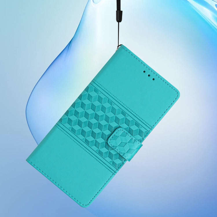 For Motorola Edge 50 Pro Diamond Embossed Skin Feel Leather Phone Case(Blue)