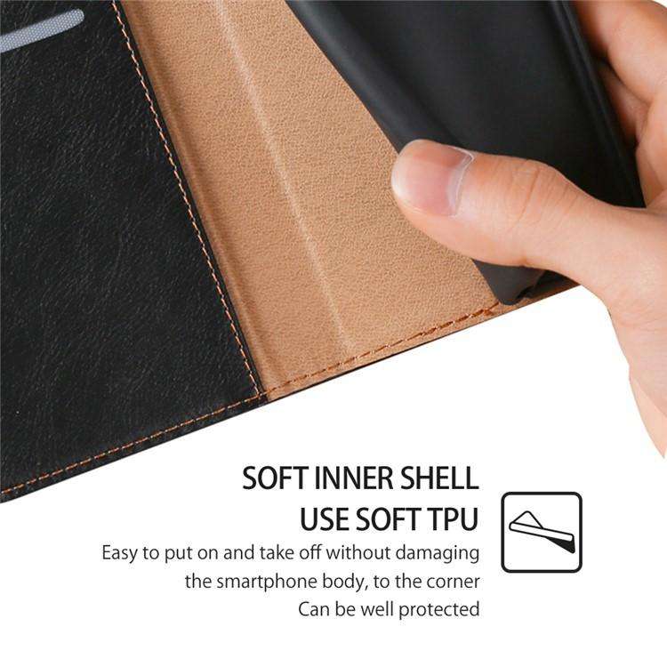 For Honor X8c 4G Gloss Oil Solid Color Magnetic Leather Phone Case(Black)