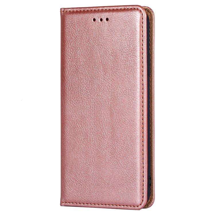 For Honor X8c 4G Gloss Oil Solid Color Magnetic Leather Phone Case(Rose Gold)