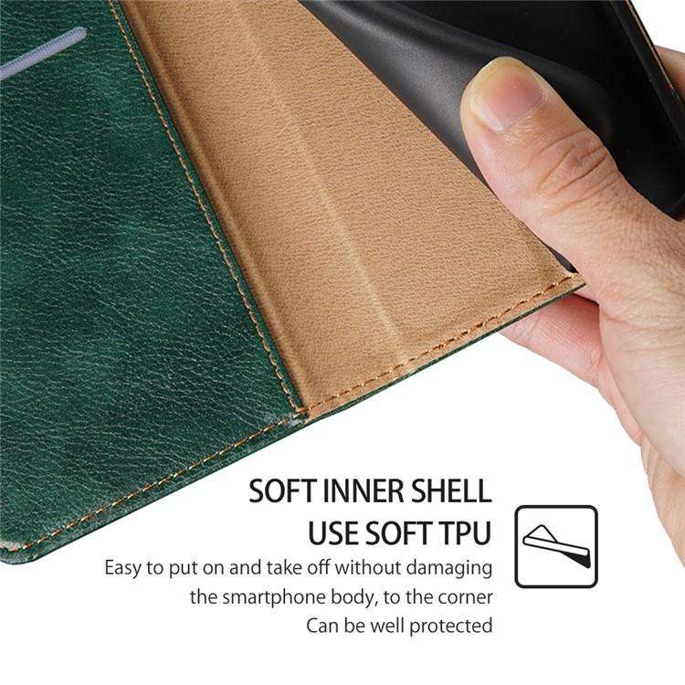 For Honor X8c 4G Gloss Oil Solid Color Magnetic Leather Phone Case(Green)