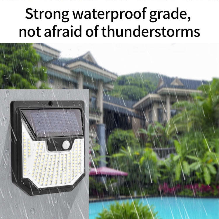 2pcs XY0159 159 LEDs Outdoor Solar Human Body Sensor Courtyard Wall Light