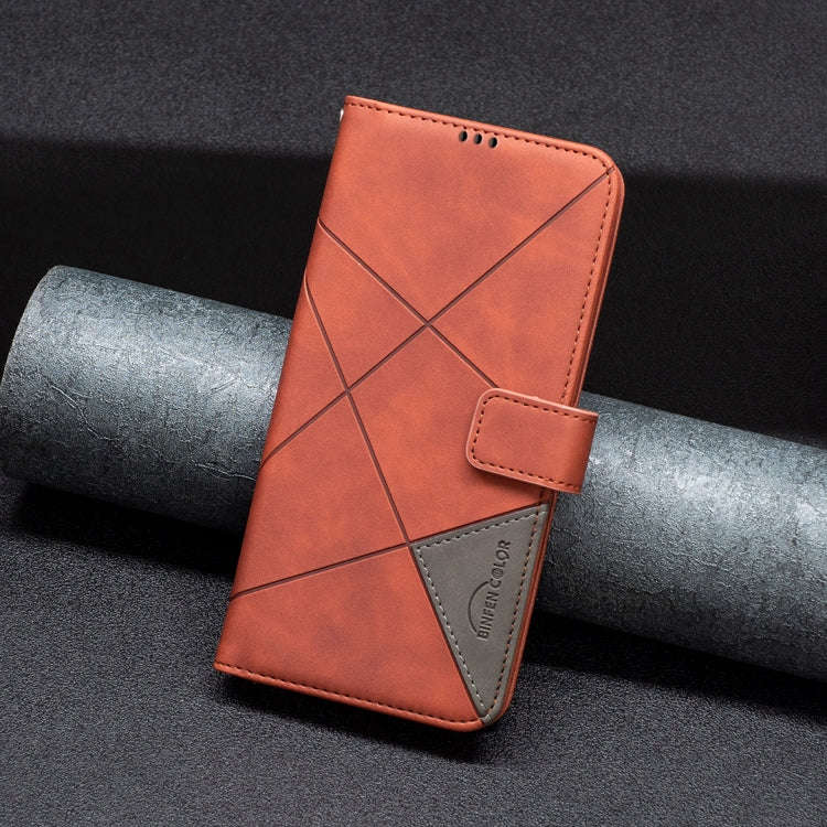 For OnePlus Nord 4 BF05 Magnetic Buckle Rhombus Texture Leather Phone Case(Brown)