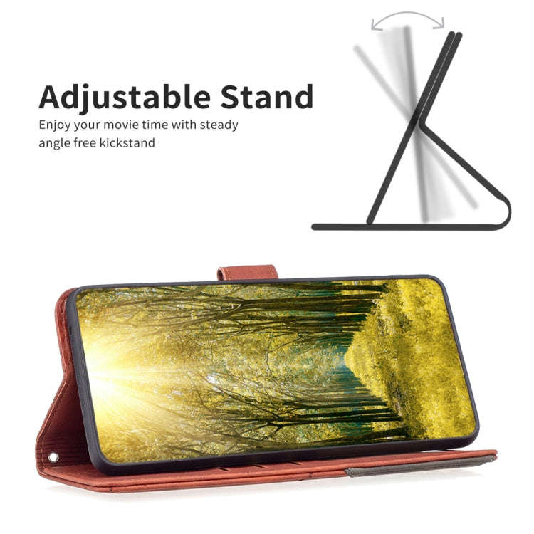 For OnePlus Nord 4 BF05 Magnetic Buckle Rhombus Texture Leather Phone Case(Brown)