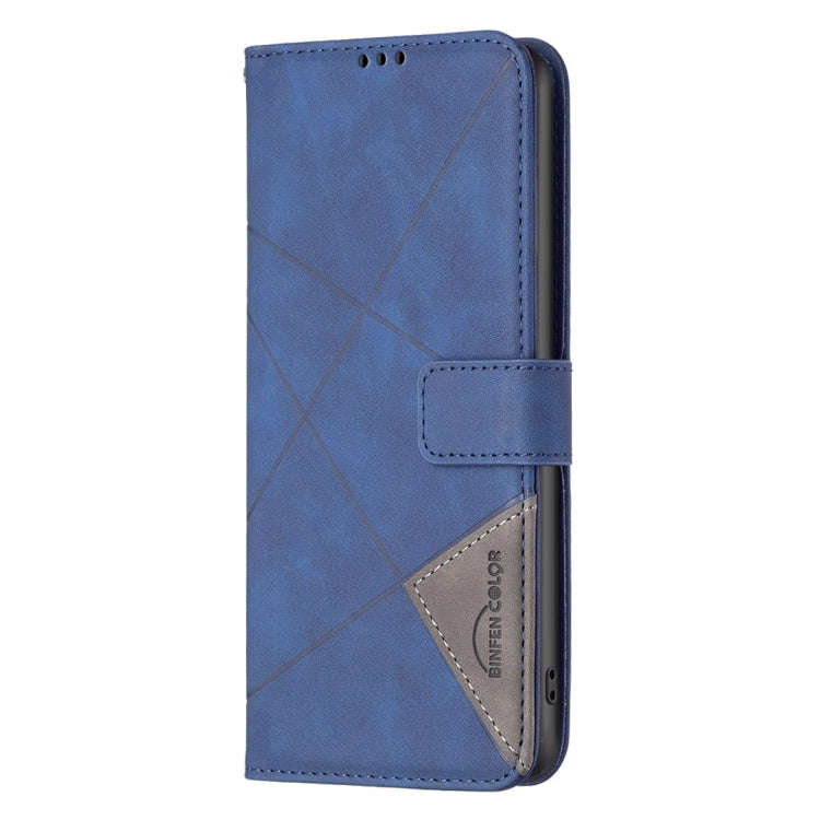 For OnePlus Nord 4 BF05 Magnetic Buckle Rhombus Texture Leather Phone Case(Blue)