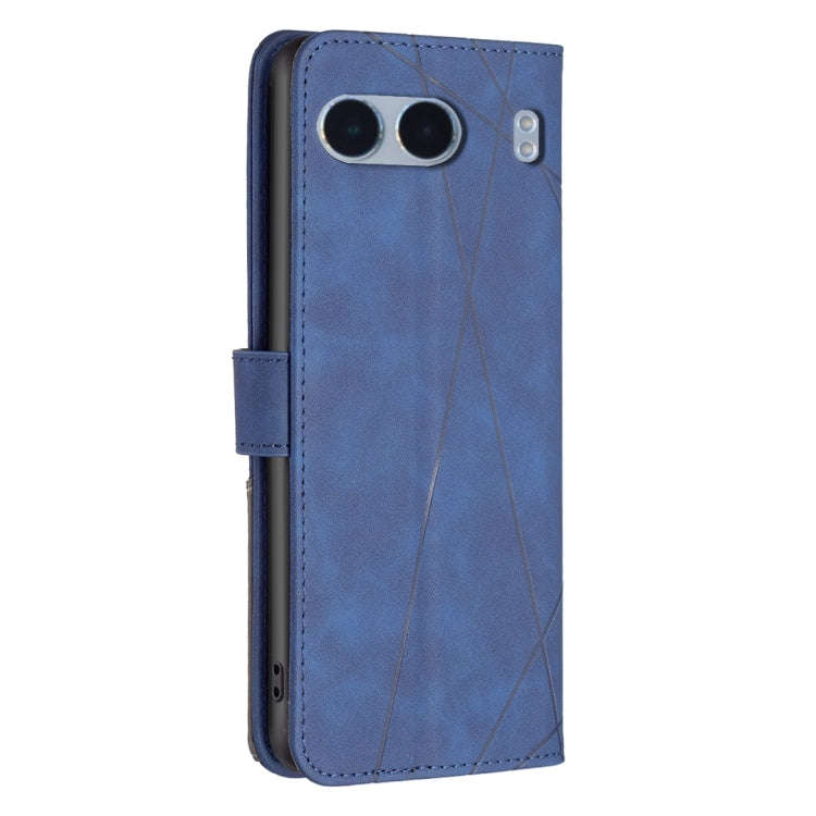 For OnePlus Nord 4 BF05 Magnetic Buckle Rhombus Texture Leather Phone Case(Blue)
