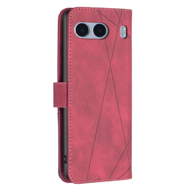 For OnePlus Nord 4 BF05 Magnetic Buckle Rhombus Texture Leather Phone Case(Red)