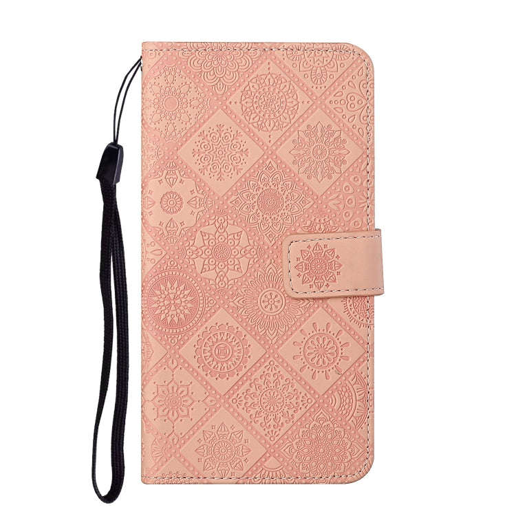 For Google Pixel 9 Pro XL Ethnic Style Embossed Pattern Leather Phone Case(Pink)