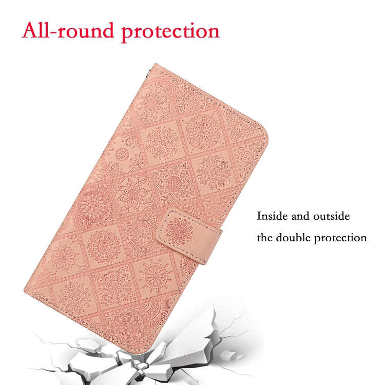 For Google Pixel 9 / 9 Pro Ethnic Style Embossed Pattern Leather Phone Case(Pink)