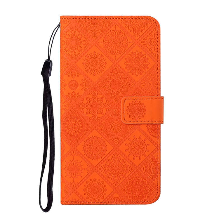 For Google Pixel 9 / 9 Pro Ethnic Style Embossed Pattern Leather Phone Case(Orange)