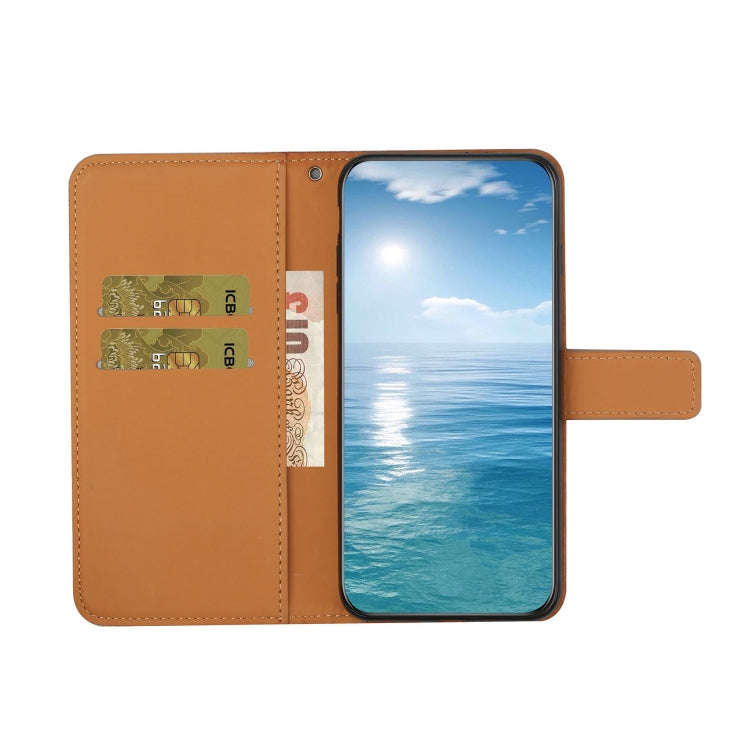 For Motorola Moto G85 Ethnic Style Embossed Pattern Leather Phone Case(Brown)