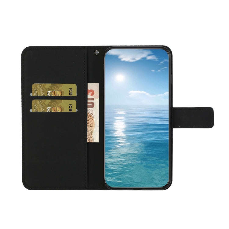 For Motorola Moto G85 Ethnic Style Embossed Pattern Leather Phone Case(Black)