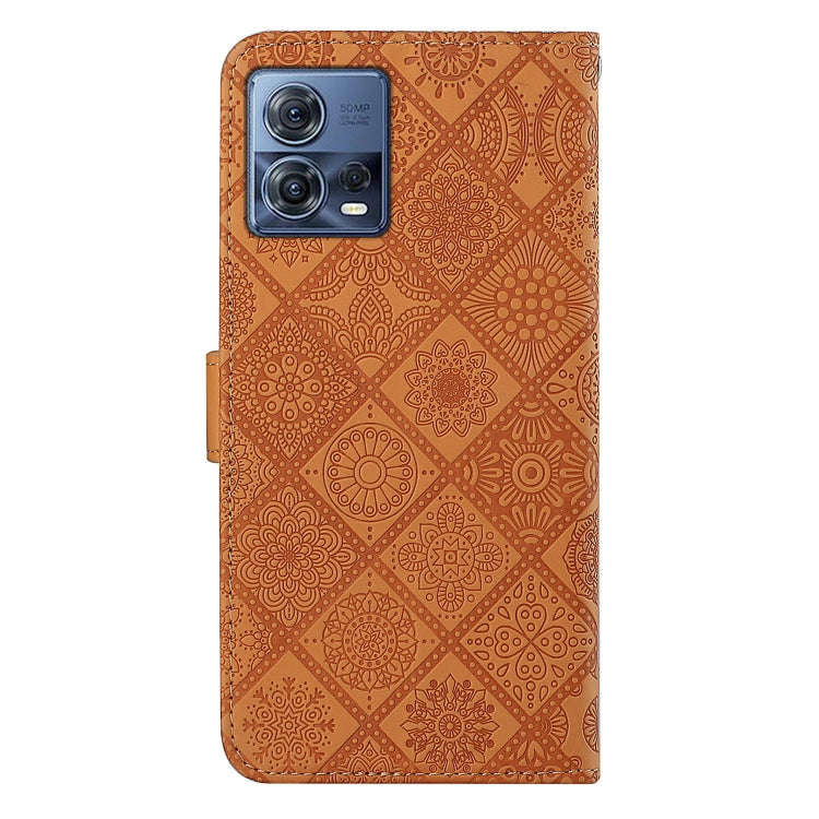 For Motorola Moto S30 Pro Ethnic Style Embossed Pattern Leather Phone Case(Brown)