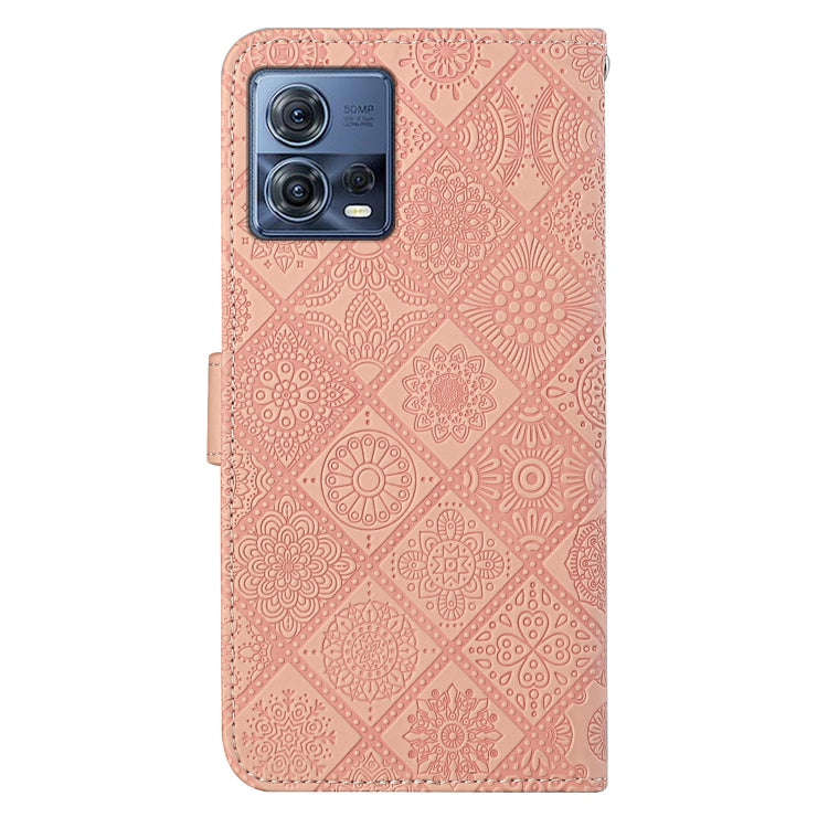 For Motorola Moto S30 Pro Ethnic Style Embossed Pattern Leather Phone Case(Pink)