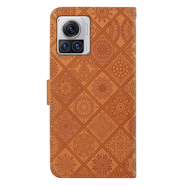 For Motorola Moto X30 Pro Ethnic Style Embossed Pattern Leather Phone Case(Brown)